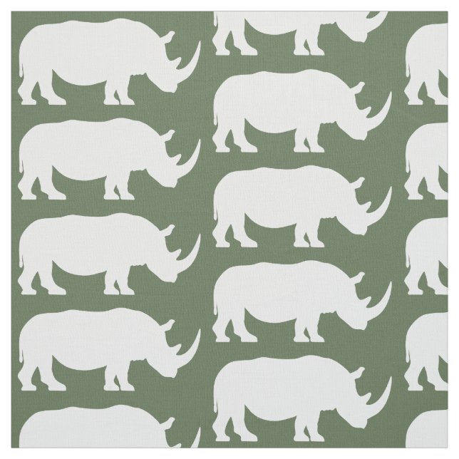 Nashorn in der Silhouette Stoff (Muster)