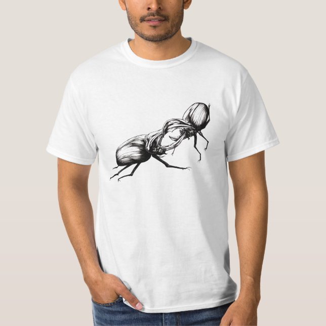 Nashorn-Käfer gegen Nashorn-Käfer T-Shirt (Vorderseite)