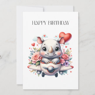 Nashorn-Pilot Geburtstag Einladung