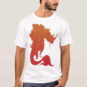 Nashorn-Stego-Fische T-Shirt (Feuer)