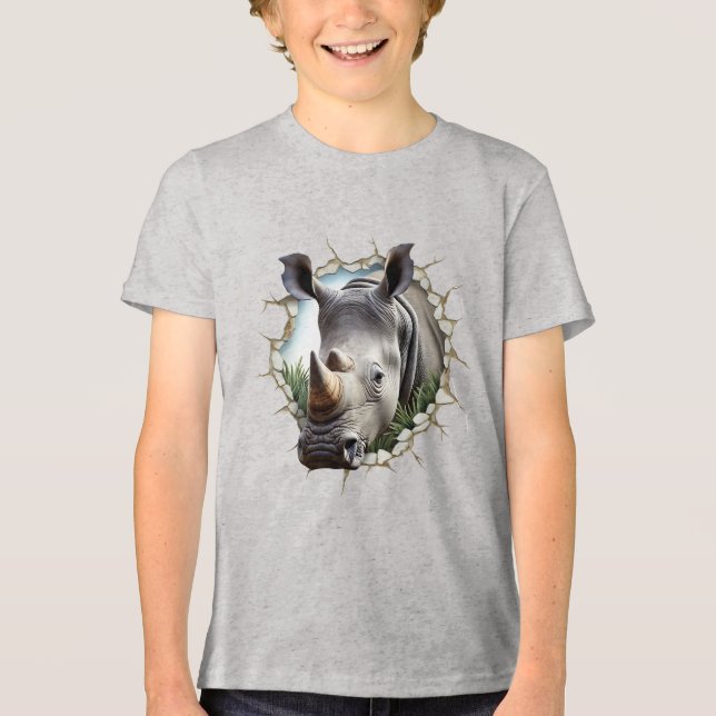 Nashorn Tri-Blend Shirt (Vorderseite)