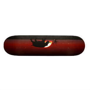 Nashorn und roter Sonnenaufgang Skateboard