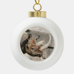 Nashorn-Verzierung Keramik Kugel-Ornament