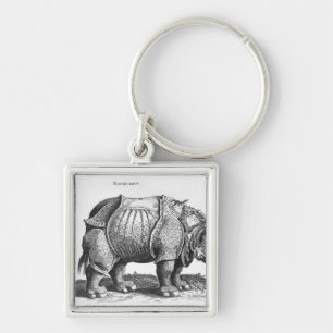 Nashorn, von 'Historia Animalium Schlüsselanhänger