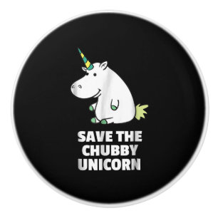 Nashornliebhaber-Geschenk  Dickes Einhorn-Nashorn  Keramikknauf