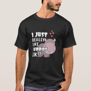 Nashornliebhaber Ich mag einfach wirklich Nilpferd T-Shirt