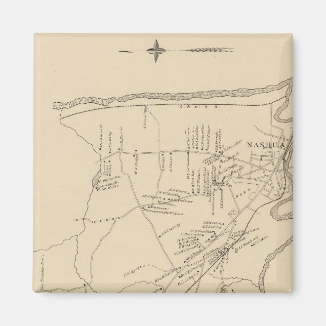 Nashua, Hillsborough Co Magnet (Vorne)