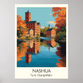 Nashua New Hampshire Mühlenstadt Poster