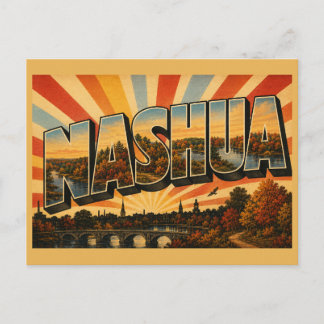 Nashua New Hampshire River Park Forest Art Postkarte