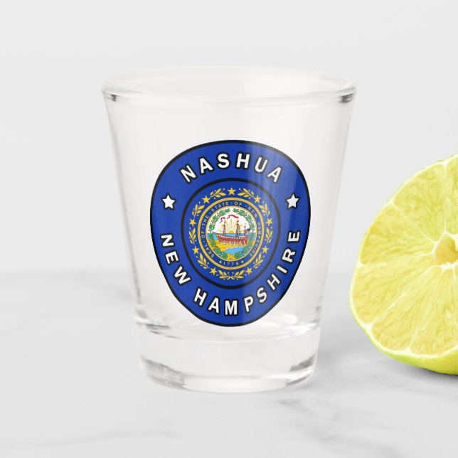 Nashua New Hampshire Schnapsglas (Vorderseite)