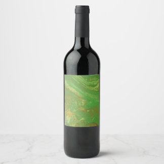 Nashville 2 Soft Green Abstrakt Wine Bottle Label Weinetikett