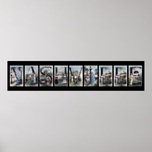 NASHVILLE Alphabet Letter Name Art Poster