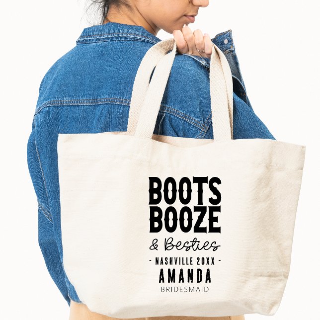 Nashville Bachelorette Boots Boots Booze Besties C Tragetasche (Von Creator hochgeladen)