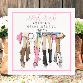 Nashville Bachelorette Hand Drawn Mode Serviette