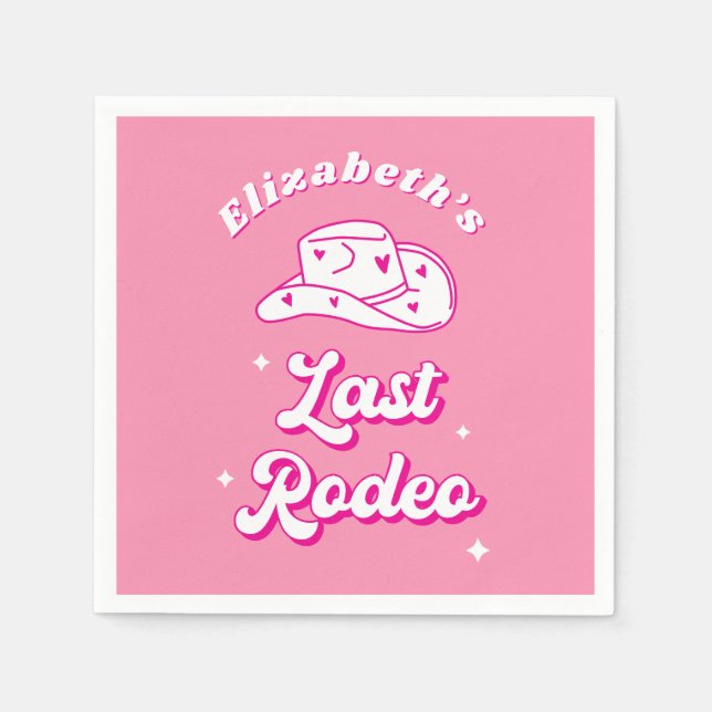 Nashville Bachelorette Last Rodeo Serviette (Vorderseite)