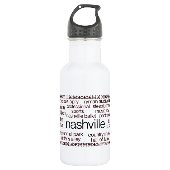 Nashville Brown Edelstahlflasche (Vorderseite)