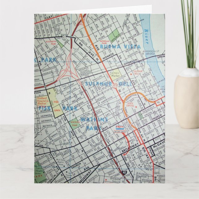 Nashville, carte de cru de TN (Devant)