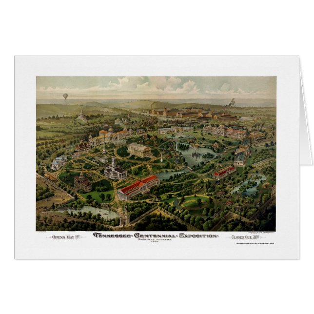 Nashville, carte panoramique de TN - 1897 (Devant horizontal)