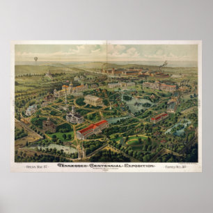 Nashville Cent. Expo, 1876 (NRN) BigMapBlog.com Poster