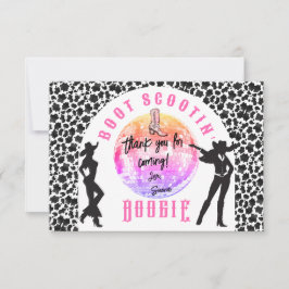 Nashville Cowgirl Disco Rodeo Bachelorette Dankeskarte