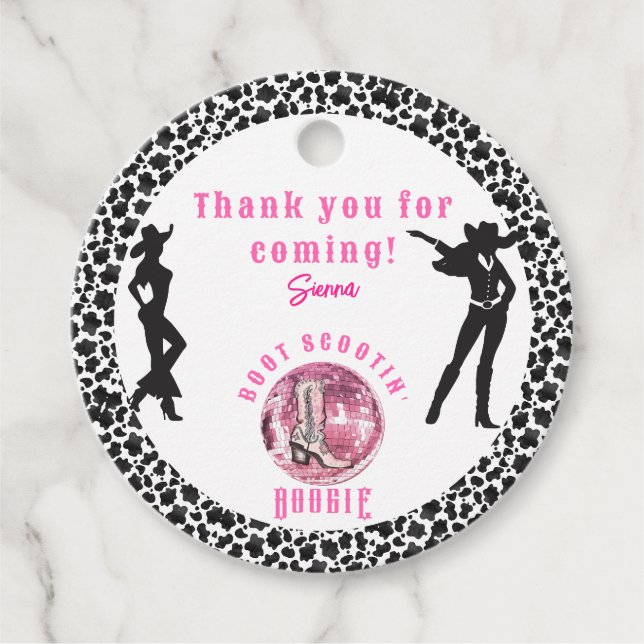 Nashville Cowgirl Disco Rodeo Bachelorette Geschenkanhänger (Vorderseite)