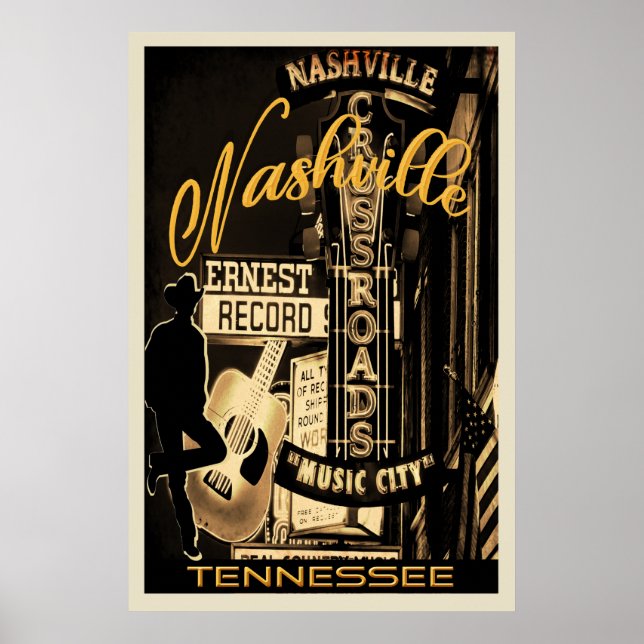 Nashville Downtown on Broadway Poster (Vorne)