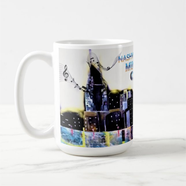 Nashville Est Musique City Café Mug (Gauche)