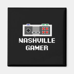 Nashville Gamer 8-Bit-Stadt Magnet