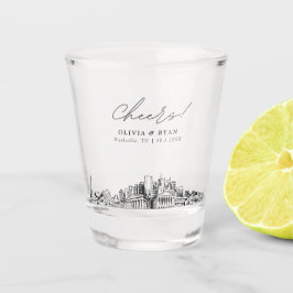 Nashville Gastgeschenk Hochzeit Cheers Shot Glass Schnapsglas