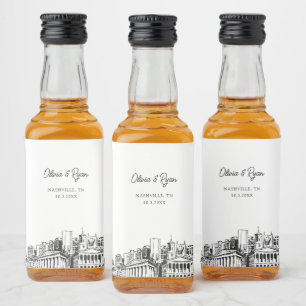 Nashville Gastgeschenk Willkommensgeschenk Custom Alkoholflaschenetikett