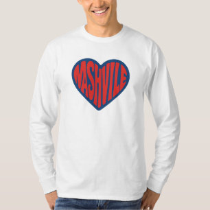 Nashville Groovy Heart Design - Retro Psychedelic T-Shirt
