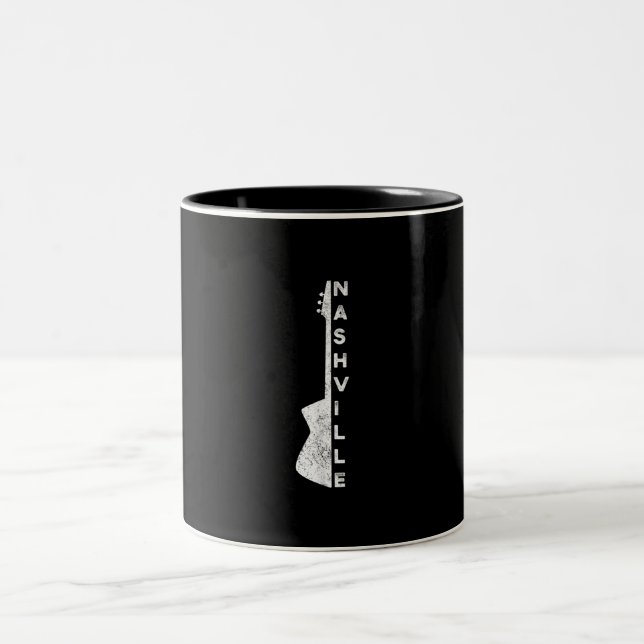 Nashville Guitar Country Musik Liebhaber von Gesch Zweifarbige Tasse (Mittel)