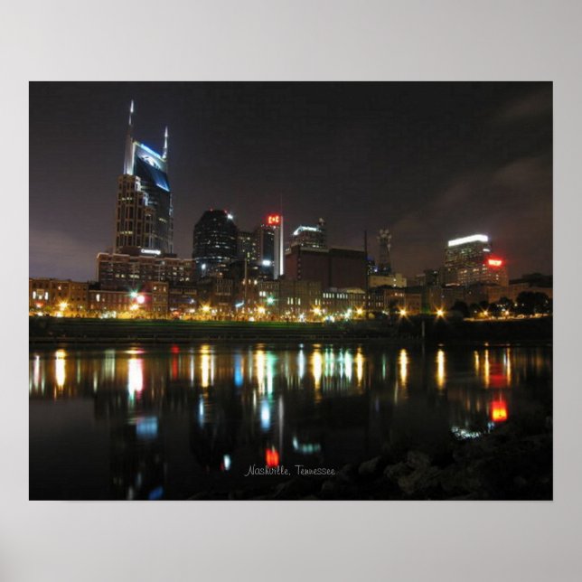 Nashville in der Nacht Poster (Vorne)