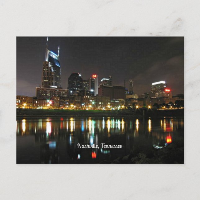 Nashville in der Nacht Postkarte (Vorderseite)