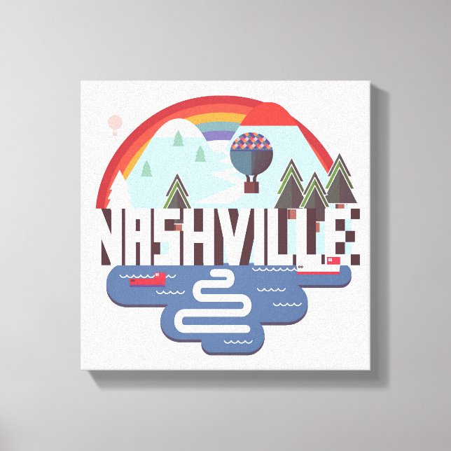 Nashville in Design Leinwanddruck (Vorderseite)