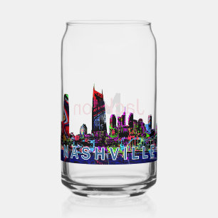 Nashville in Graffiti mit Monogramm Dosenglas