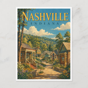Nashville Indiana Künstlerdorf GeoSaga Postkarte