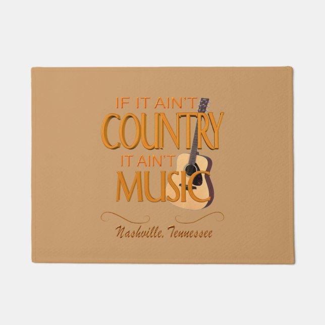 Nashville ist nicht Land ist nicht Musik-Tür-Matte Fußmatte (Vorderseite)
