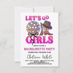 Nashville Junggesellinnen-Rodeo-Wochenende-Reisepl RSVP Karte