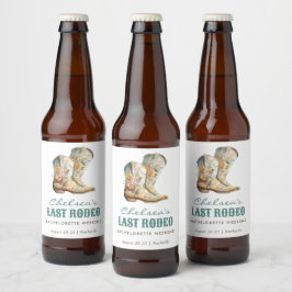 Nashville Last Rodeo Boots Junggeselinnen-Abschied Bierflaschenetikett