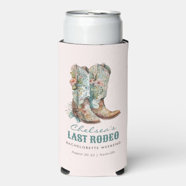 Nashville Last Rodeo Boots Junggeselinnen-Abschied Selters Dosenkühler (Seltzer Vorderseite)