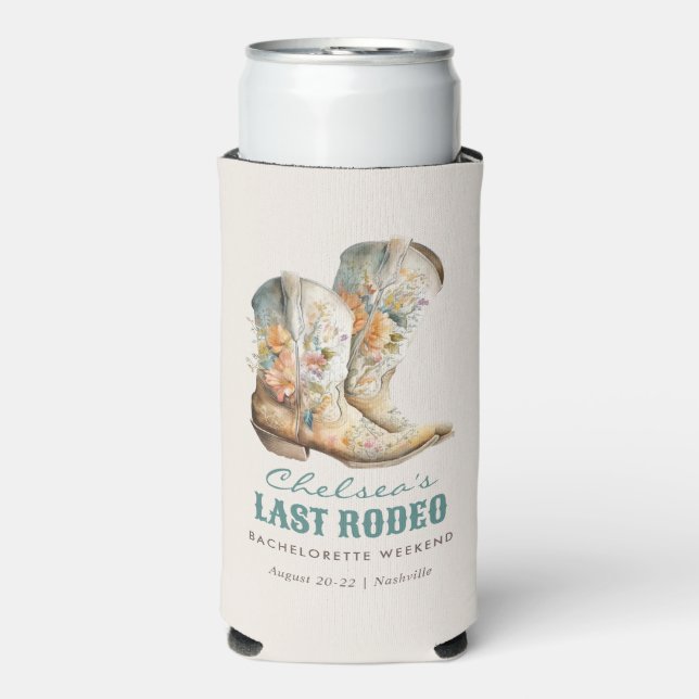 Nashville Last Rodeo Boots Junggeselinnen-Abschied Selters Dosenkühler (Seltzer Vorderseite)