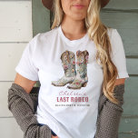 Nashville Last Rodeo Boots Junggeselinnen-Abschied T-Shirt<br><div class="desc">Nashville Last Rodeo Boots Junggeselinnen-Abschied T - Shirt ist perfekt für Ihren Nash Bash! Adorable Blumenstiefel betonen diesen Junggeselinnen-Abschied Gunst.</div>