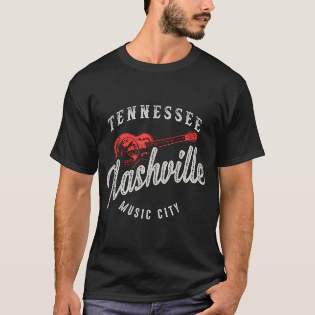 Nashville Music City Guitar T-Shirt (Vorderseite)