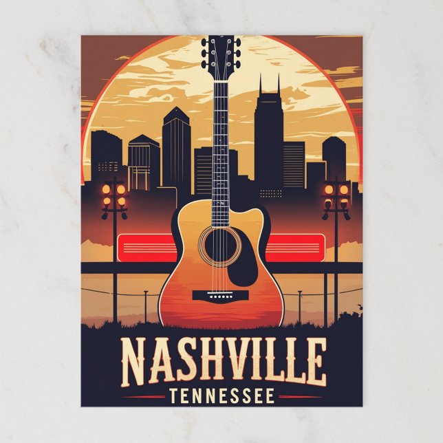 Nashville Music City Postkarte (Von Creator hochgeladen)
