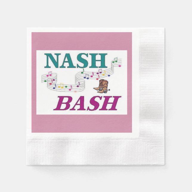 Nashville Nash Bash Music Serviette (Vorderseite)