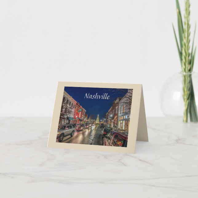 Nashville Nights Feiertagskarte (Vorderseite)