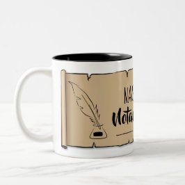 Nashville Notary Public Scroll Feather Quill Zweifarbige Tasse