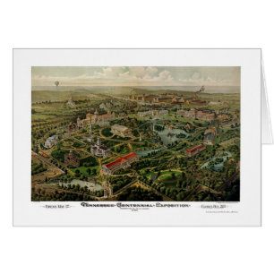 Nashville, panoramische Karte TN - 1897