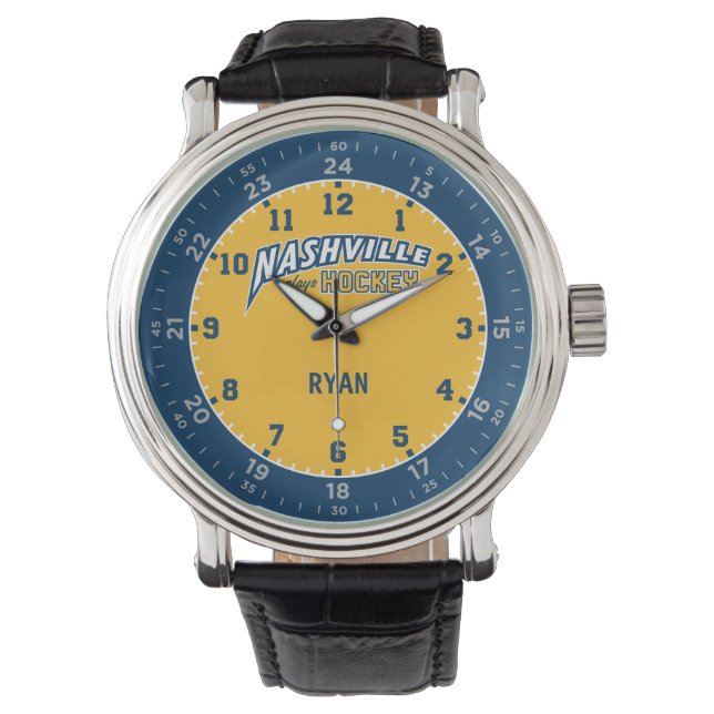 Nashville Plays Hockey 24 Stunden Watch Armbanduhr (Vorderseite)